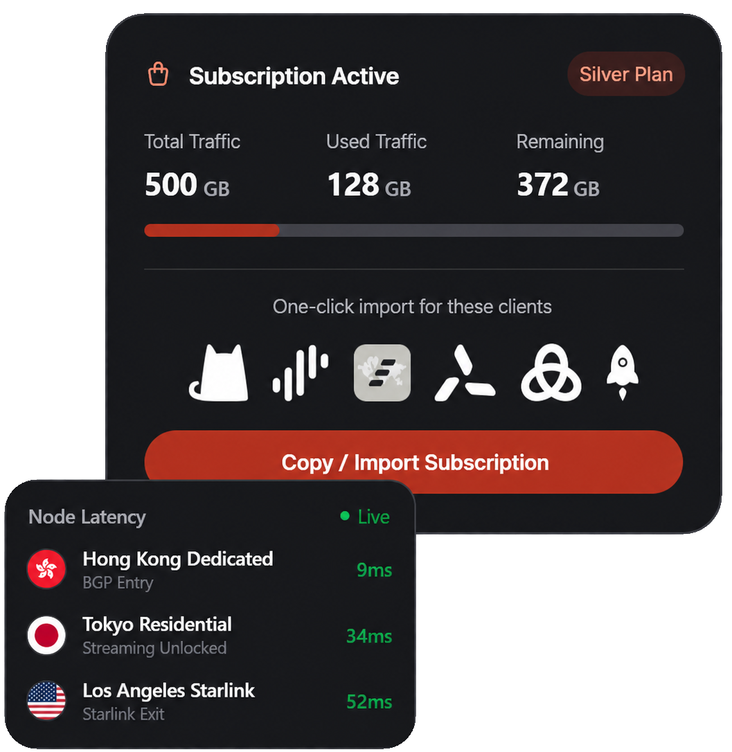 TAG Internet subscription